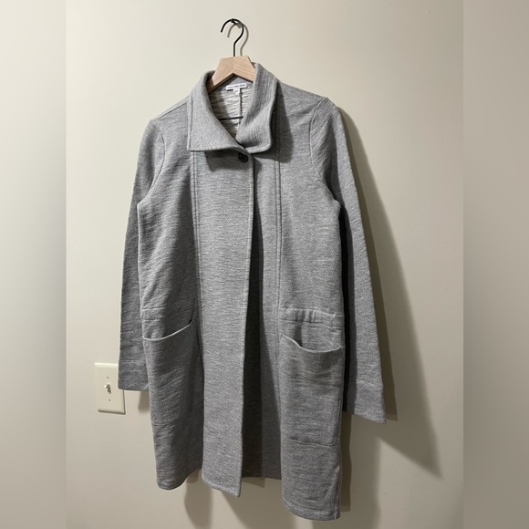 NWT James Perse Mid Length Transitional Cotton Gray Jacket Size 2 (Medium) - Picture 5 of 12